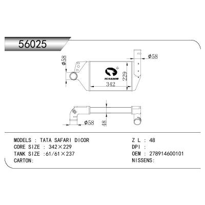 适用于TATA TATA SAFARI DICOR OEM:278914600101