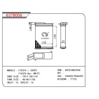  适用于FIESTA I (GFBT)/FIESTA Box/(WFVT) OEM:80FG18B539AA