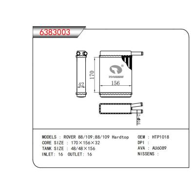  适用于ROVER 88/109;88/109 Hardtop OEM:HTP1018