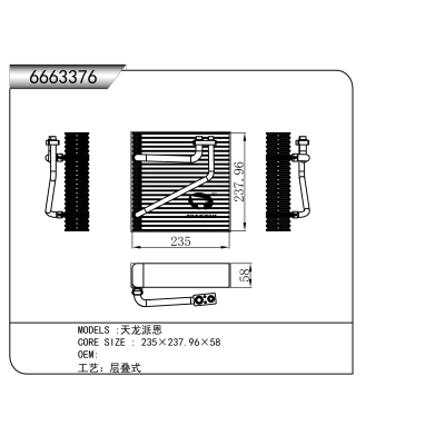 适用于  天龙派恩  蒸发器