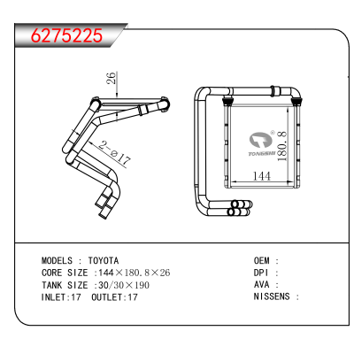 适用于TOYOTA
