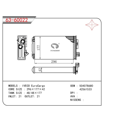 适用于IVECO EuroCargo暖风